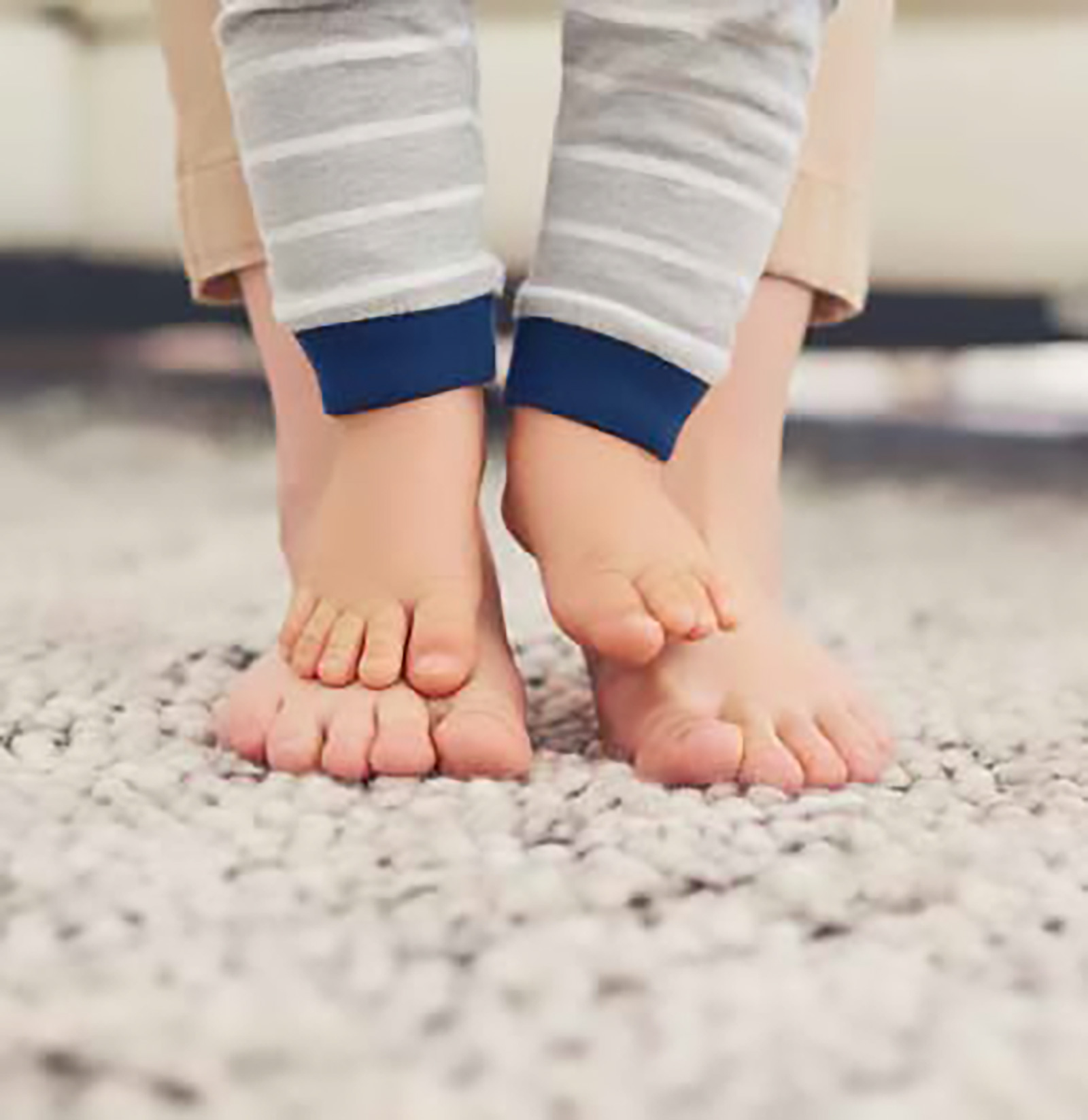 Baby feet on carpet